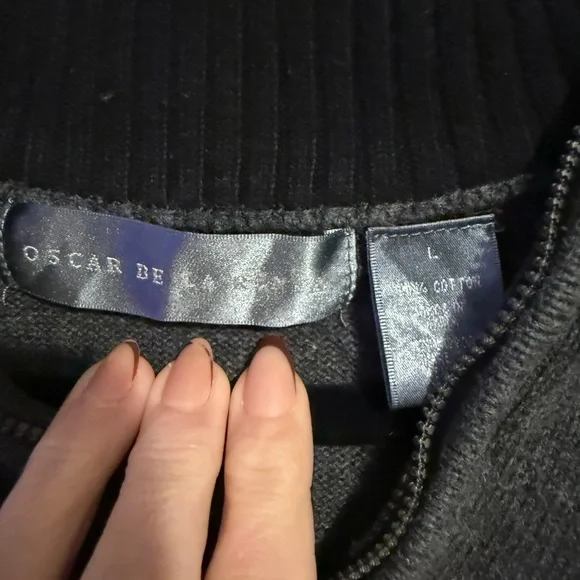 Vintage Men’s quarter zip sweater by Oscar de la renta size large - Picture 2 of 4